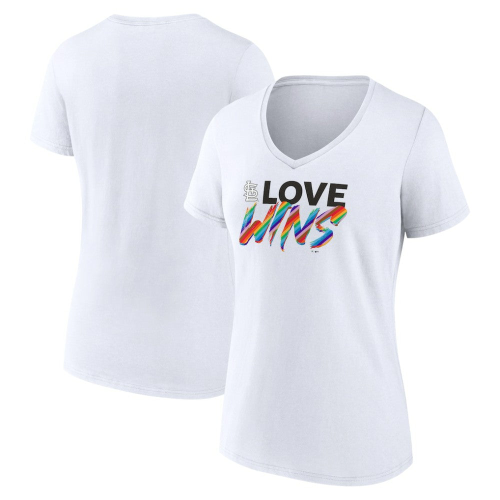 MLB St. Louis Cardinals Women's Love Wins V-Neck T-Shirt