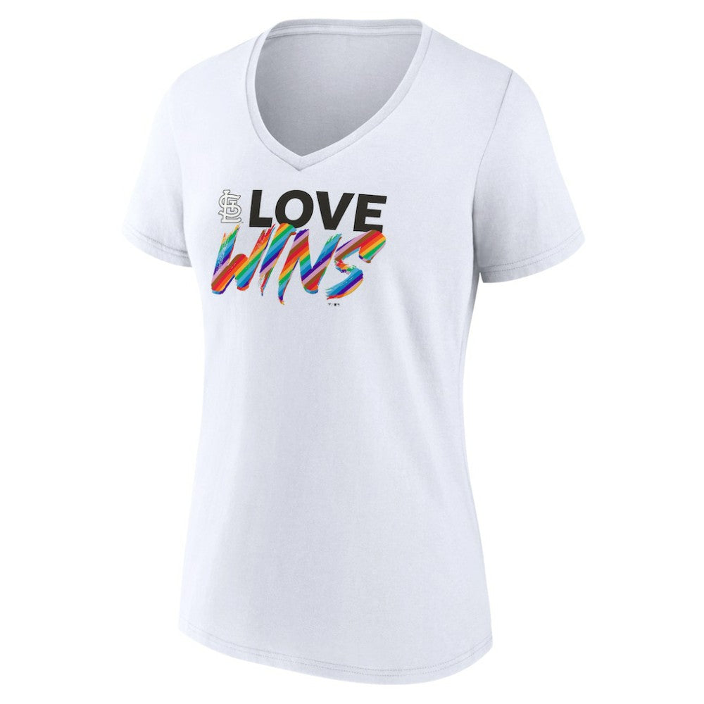 MLB St. Louis Cardinals Women's Love Wins V-Neck T-Shirt