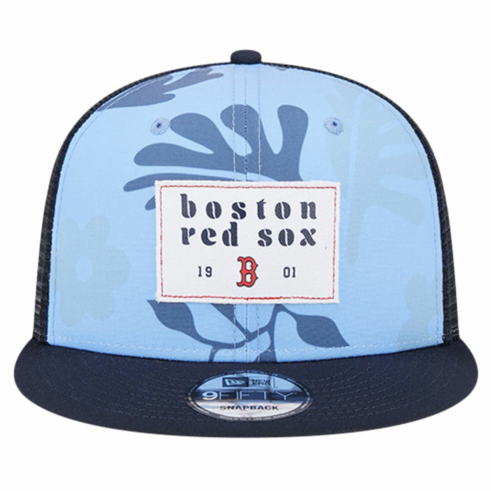 MLB Boston Red Sox New Era Bikini Bottom Trucker 9FIFTY Snapback Hat