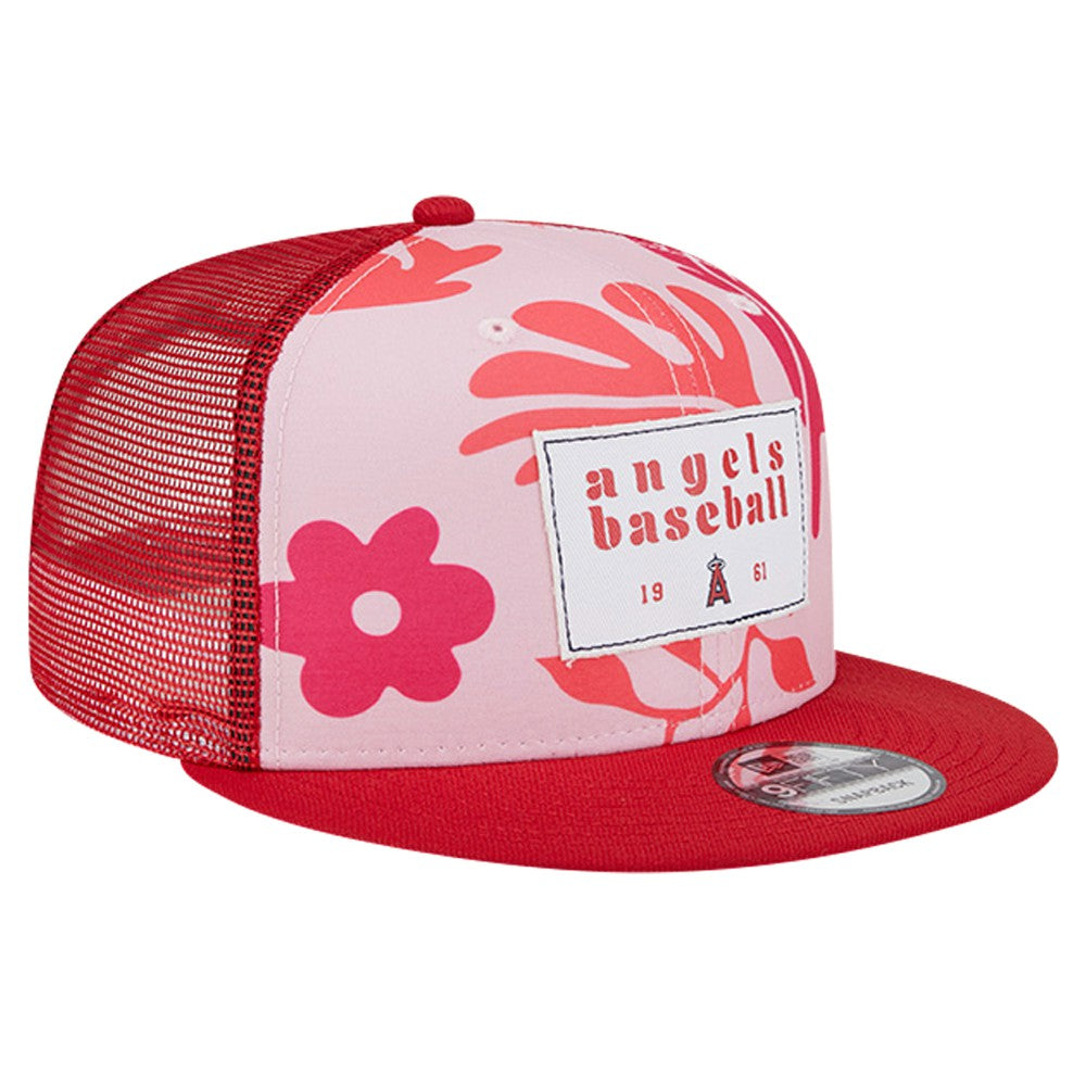 MLB Los Angeles Angels New Era Bikini Bottom Trucker 9FIFTY Snapback Hat