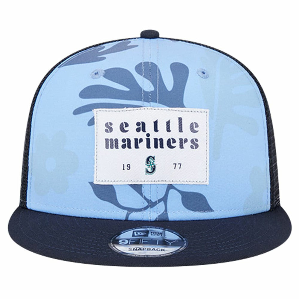 MLB Seattle Mariners New Era Bikini Bottom Trucker 9FIFTY Snapback Hat