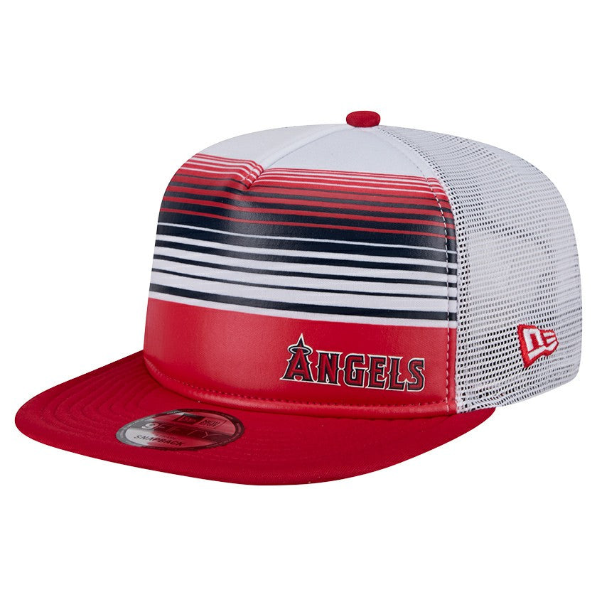 MLB Los Angeles Angels New Era Team Horizon 9FIFTY A-Frame Trucker Snapback Hat