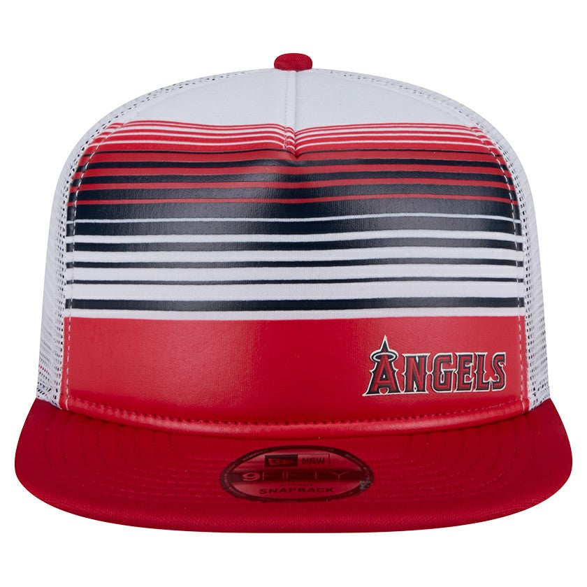 MLB Los Angeles Angels New Era Team Horizon 9FIFTY A-Frame Trucker Snapback Hat