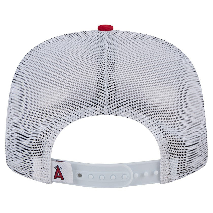 MLB Los Angeles Angels New Era Team Horizon 9FIFTY A-Frame Trucker Snapback Hat