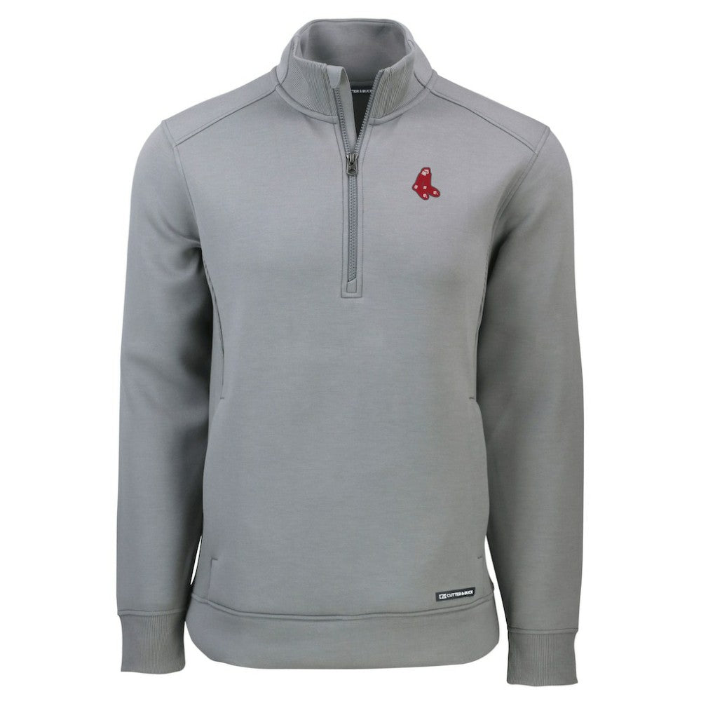 MLB Boston Red Sox Cutter & Buck Cooperstown Collection Roam Eco Recycled Quarter-Zip Pullover