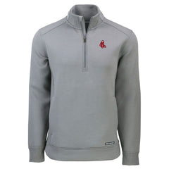 MLB Boston Red Sox Cutter & Buck Cooperstown Collection Roam Eco Recycled Quarter-Zip Pullover