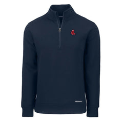 MLB Boston Red Sox Cutter & Buck Cooperstown Collection Roam Eco Recycled Quarter-Zip Pullover