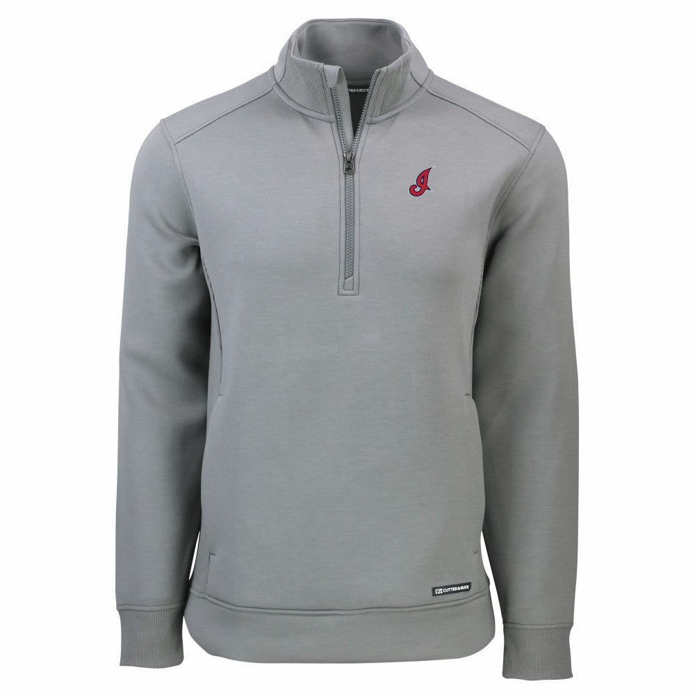 MLB Cleveland Guardians Cutter & Buck Cooperstown Collection Roam Eco Recycled Quarter-Zip Pullover