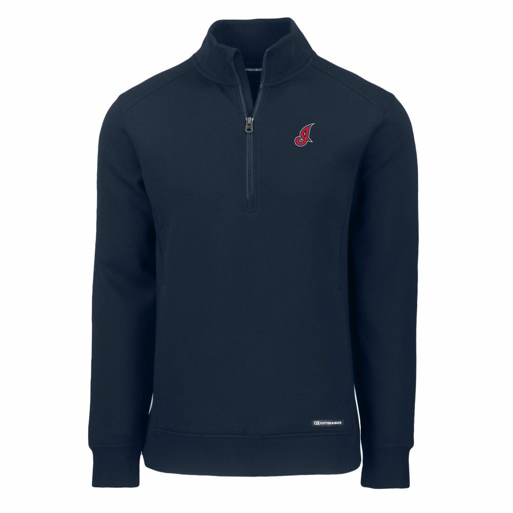 MLB Cleveland Guardians Cutter & Buck Cooperstown Collection Roam Eco Recycled Quarter-Zip Pullover