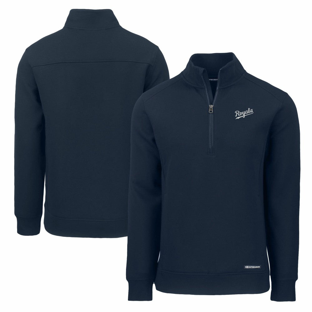 MLB Kansas City Royals Cutter & Buck Cooperstown Collection Roam Eco Recycled Quarter-Zip Pullover