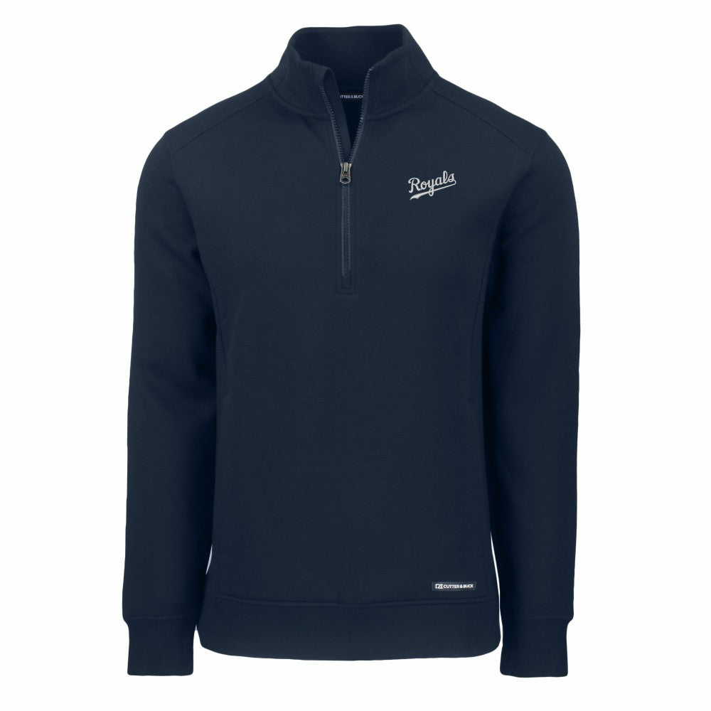 MLB Kansas City Royals Cutter & Buck Cooperstown Collection Roam Eco Recycled Quarter-Zip Pullover