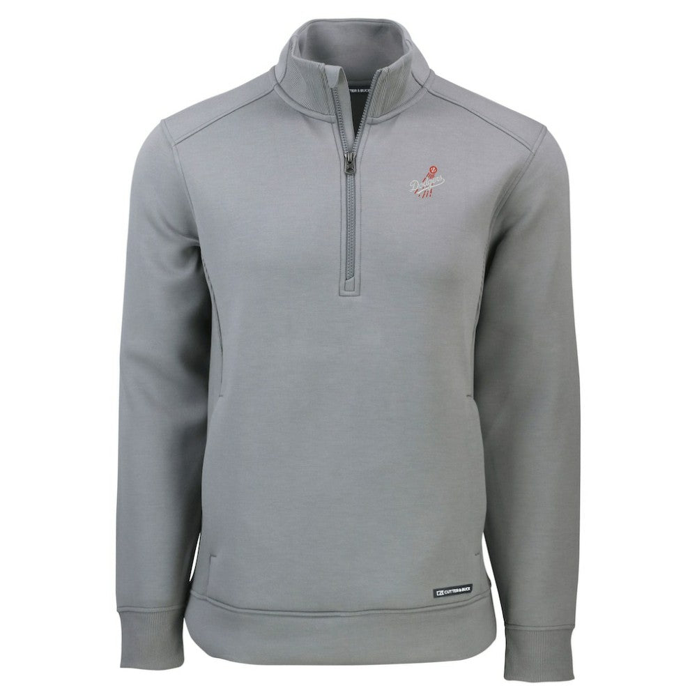 MLB Los Angeles Dodgers Cutter & Buck Cooperstown Collection Roam Eco Recycled Quarter-Zip Pullover