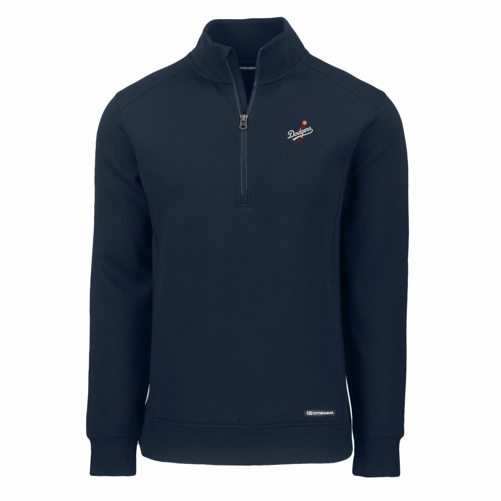 MLB Los Angeles Dodgers Cutter & Buck Cooperstown Collection Roam Eco Recycled Quarter-Zip Pullover