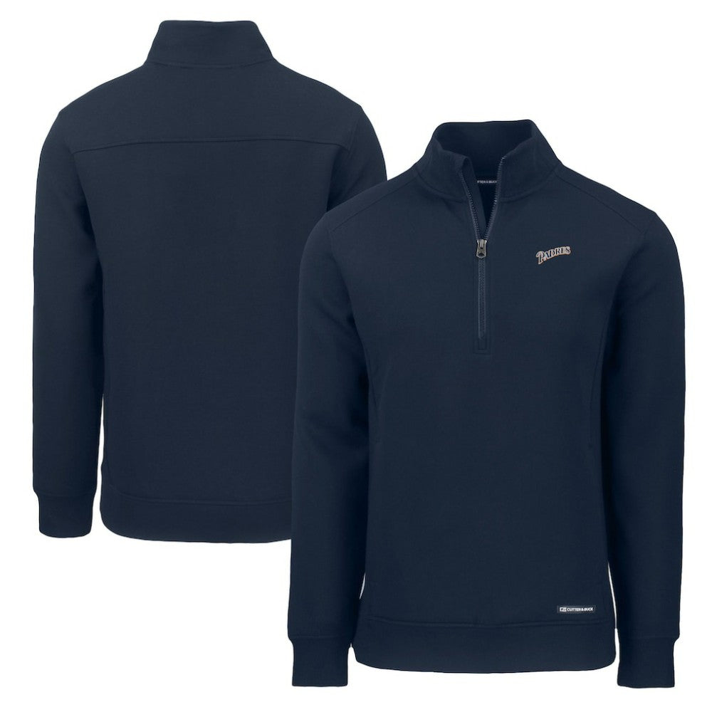 MLB San Diego Padres Cutter & Buck Cooperstown Collection Roam Eco Recycled Quarter-Zip Pullover