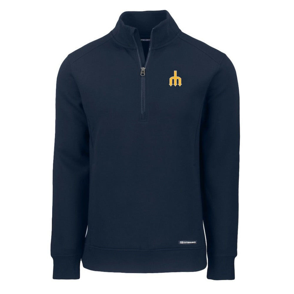 MLB Seattle Mariners Cutter & Buck Cooperstown Collection Roam Eco Recycled Quarter-Zip Pullover