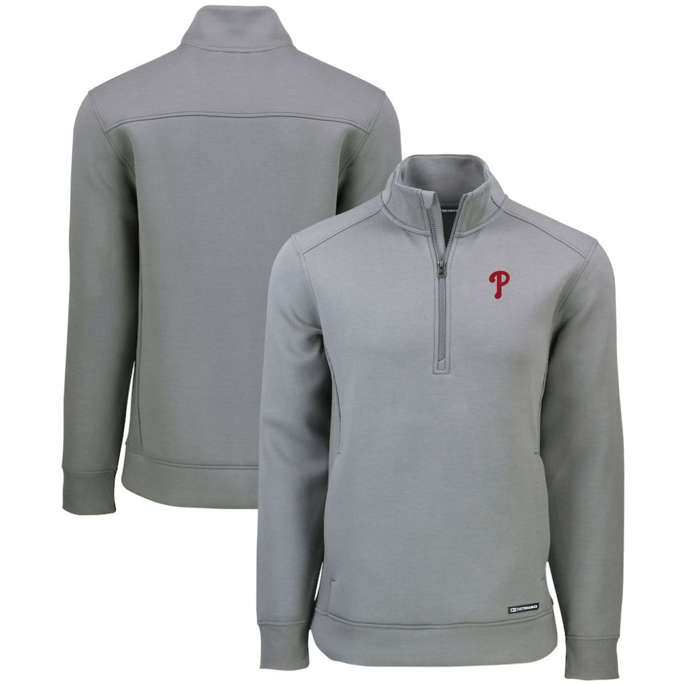 MLB Philadelphia Phillies Cutter & Buck Roam Eco Recycled Quarter-Zip Pullover