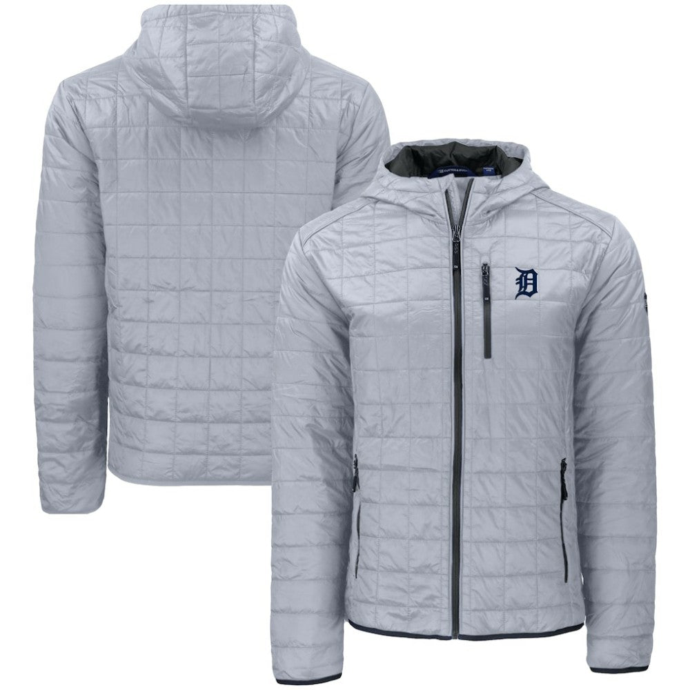 MLB Detroit Tigers Cutter & Buck Rainier Primaloft Eco Full-Zip Hooded Jacket