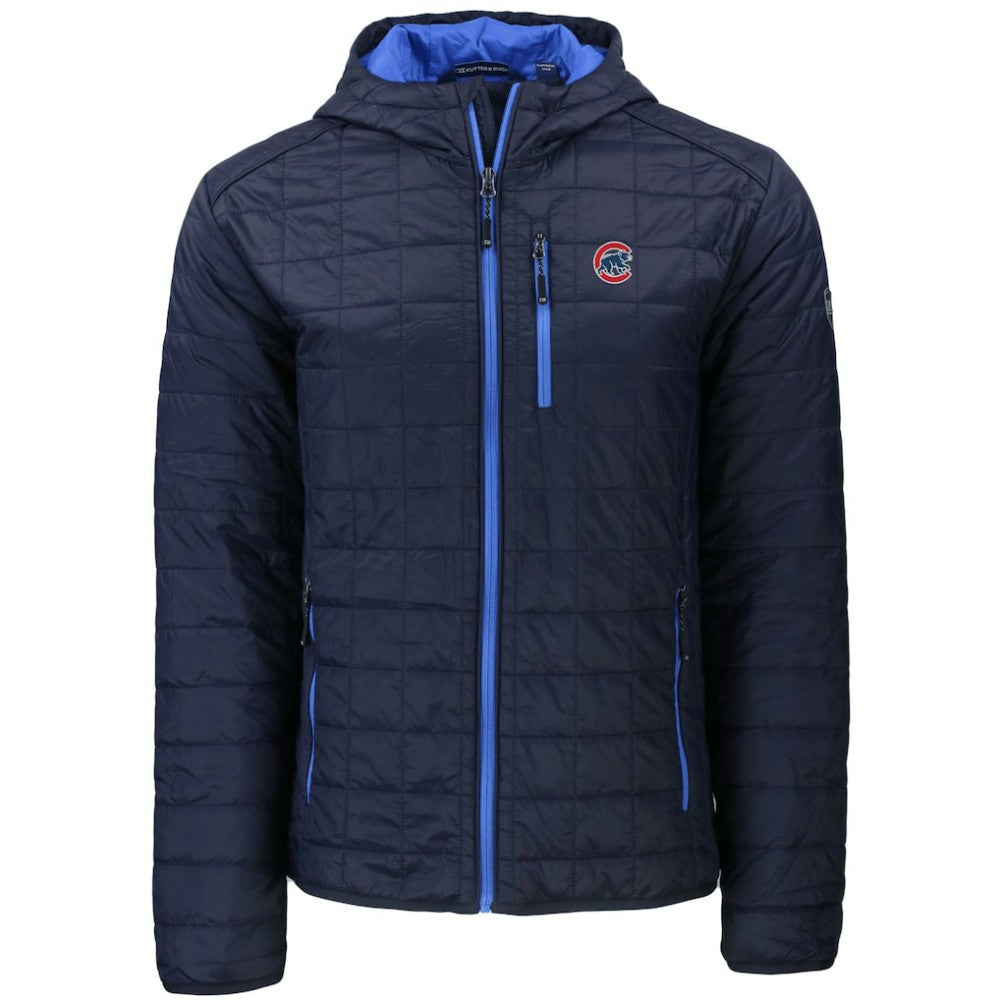 MLB Chicago Cubs Cutter & Buck Rainier Primaloft Eco Full-Zip Hooded Jacket