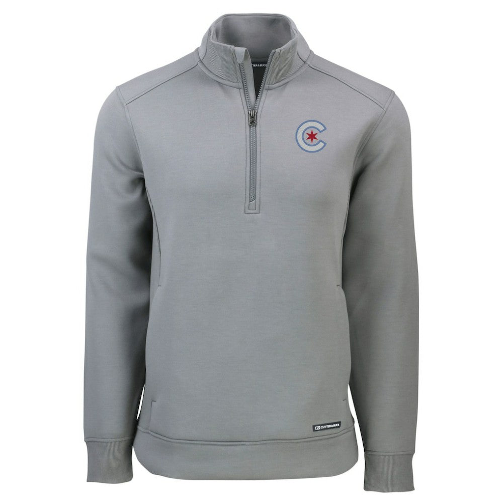MLB Chicago Cubs Cutter & Buck City Connect Roam Eco Recycled Quarter-Zip Pullover