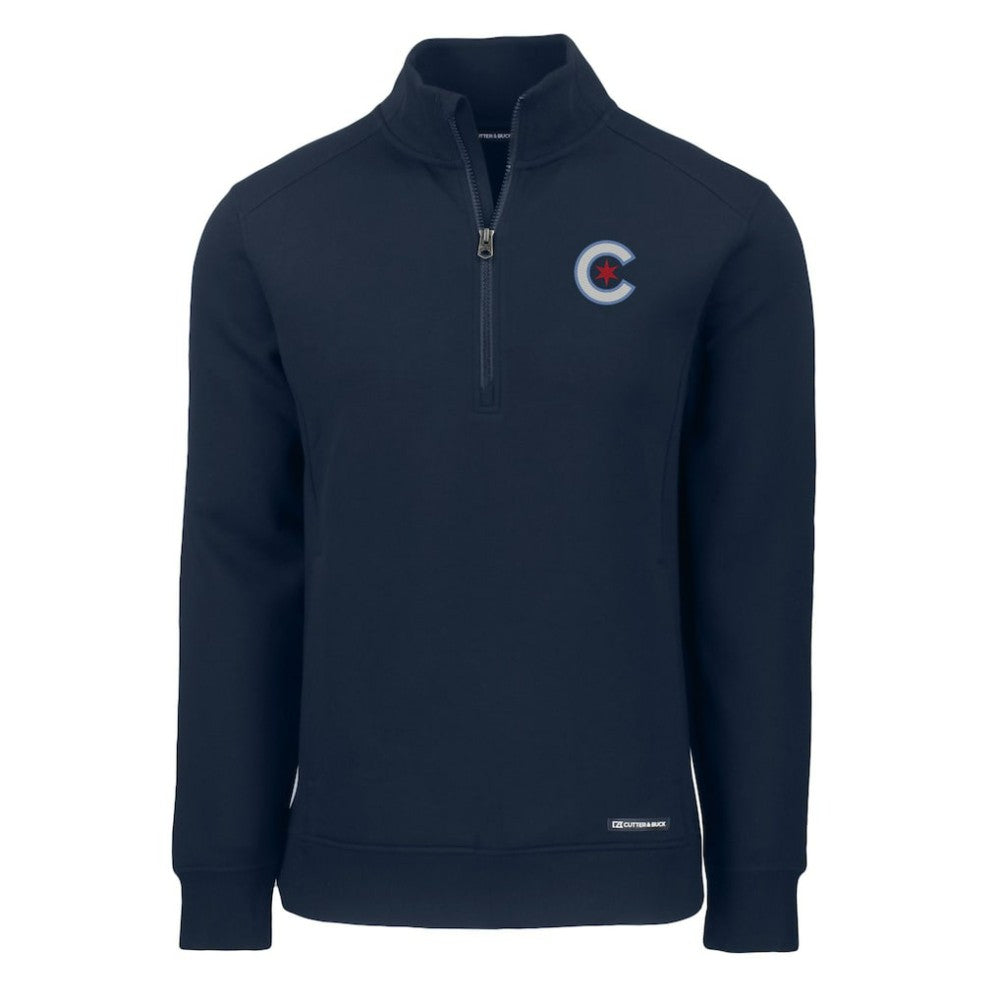 MLB Chicago Cubs Cutter & Buck City Connect Roam Eco Recycled Quarter-Zip Pullover