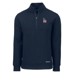 MLB Los Angeles Dodgers Cutter & Buck Americana Roam Eco Recycled Quarter-Zip Sweatshirt