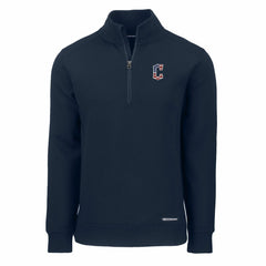 MLB Cleveland Guardians Cutter & Buck Americana Roam Eco Recycled Quarter-Zip Sweatshirt