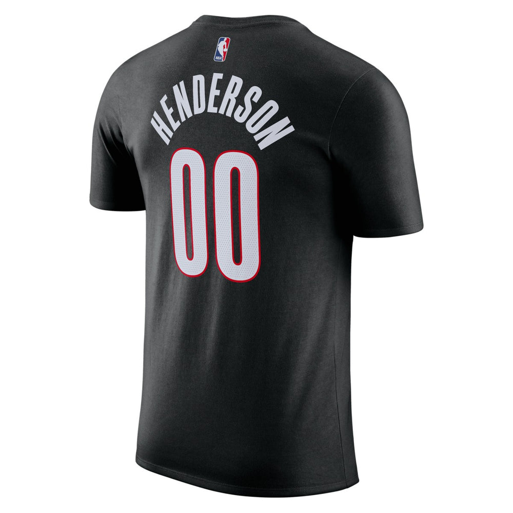 NBA Scoot Henderson Portland Trail Blazers Icon Edition Name & Number T-Shirt