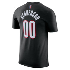 NBA Scoot Henderson Portland Trail Blazers Icon Edition Name & Number T-Shirt