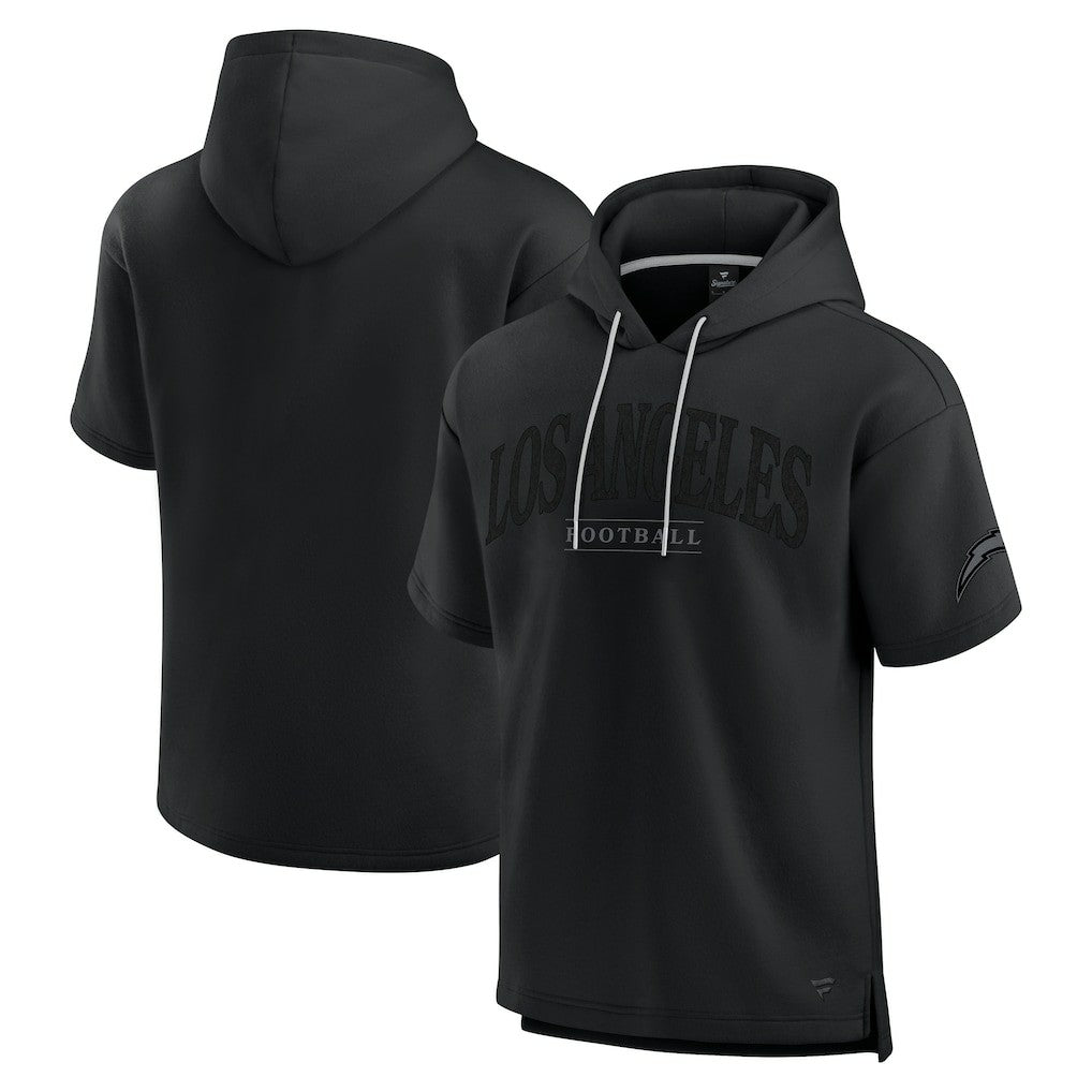 Unisex Elements Ready Short Sleeve Pullover Hoodie - Los Angeles Chargers