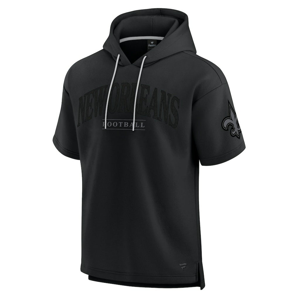 Unisex Elements Ready Short Sleeve Pullover Hoodie - New Orleans Saints