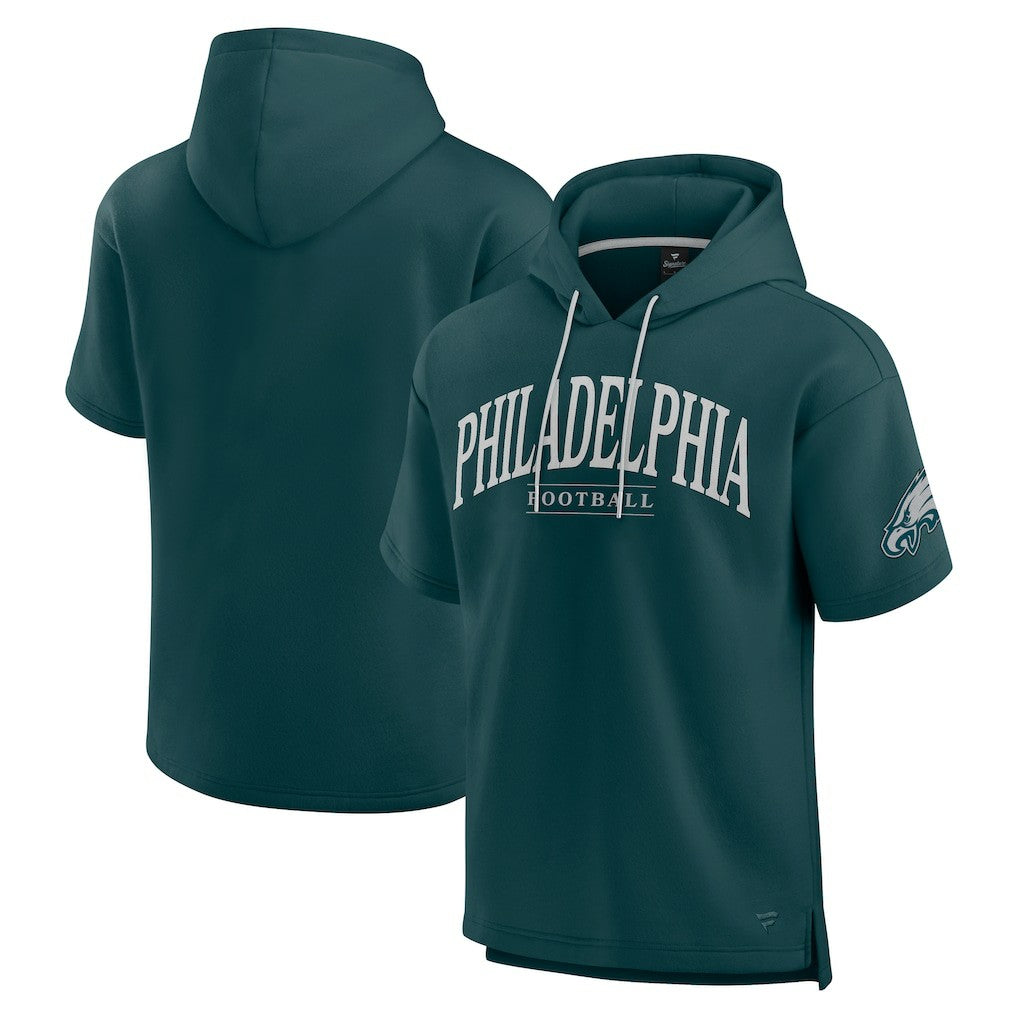 Unisex Elements Ready Short Sleeve Pullover Hoodie - Philadelphia Eagles