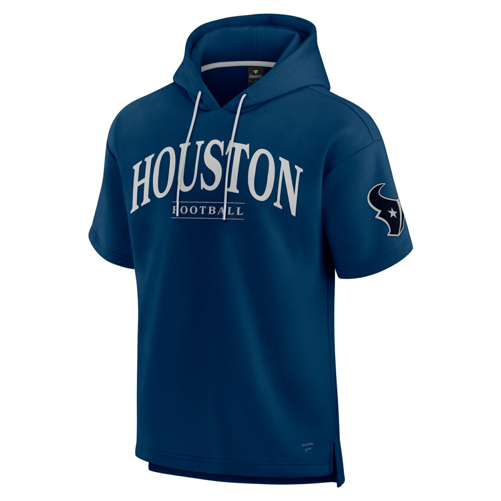 Unisex Elements Ready Short Sleeve Pullover Hoodie - Houston Texans
