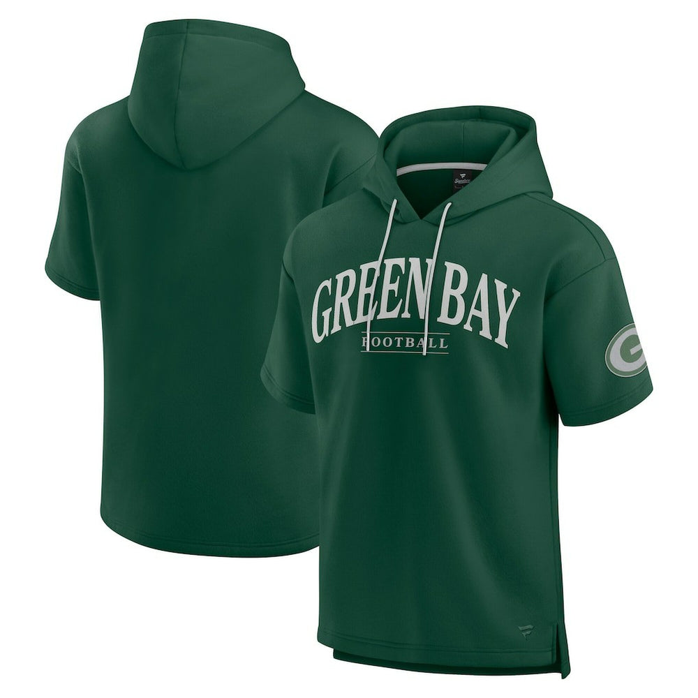 Unisex Elements Ready Short Sleeve Pullover Hoodie - Green Bay Packers