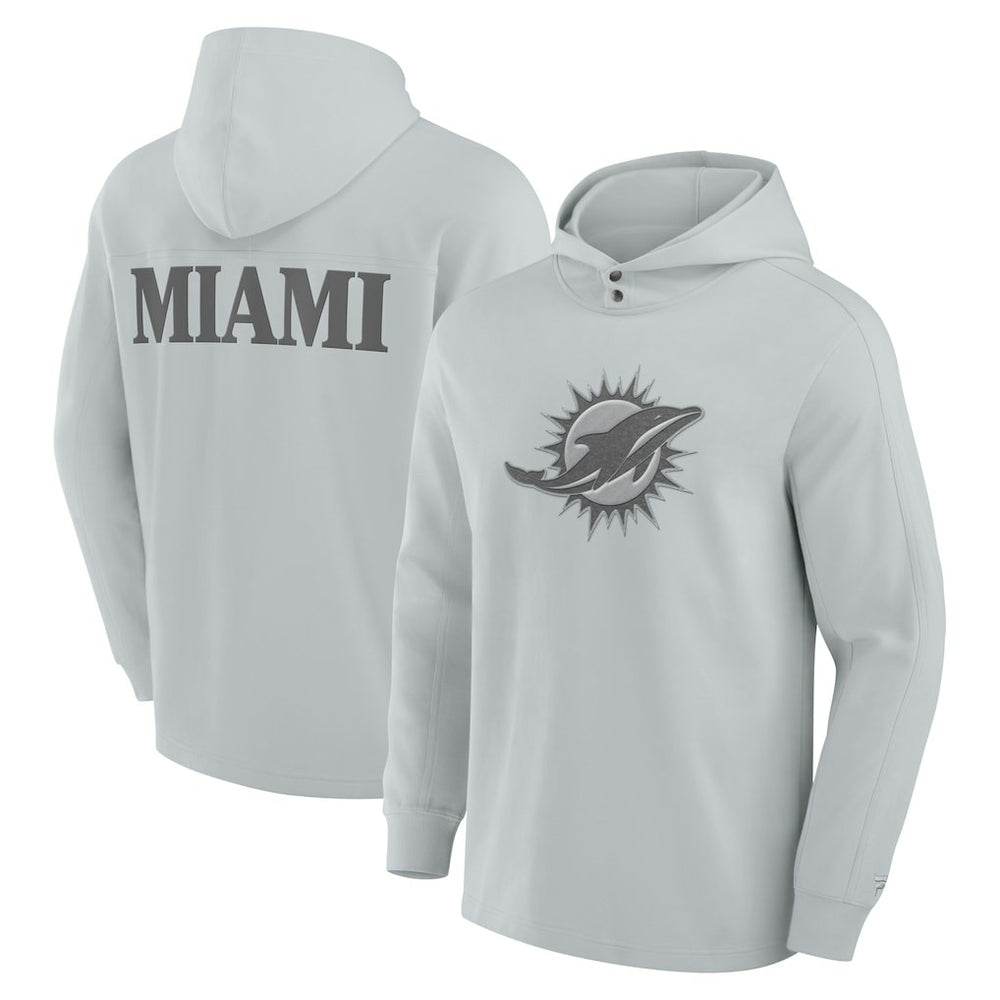 Elements Blaze Tri-Blend Long Sleeve Hoodie T-Shirt - Miami Dolphins