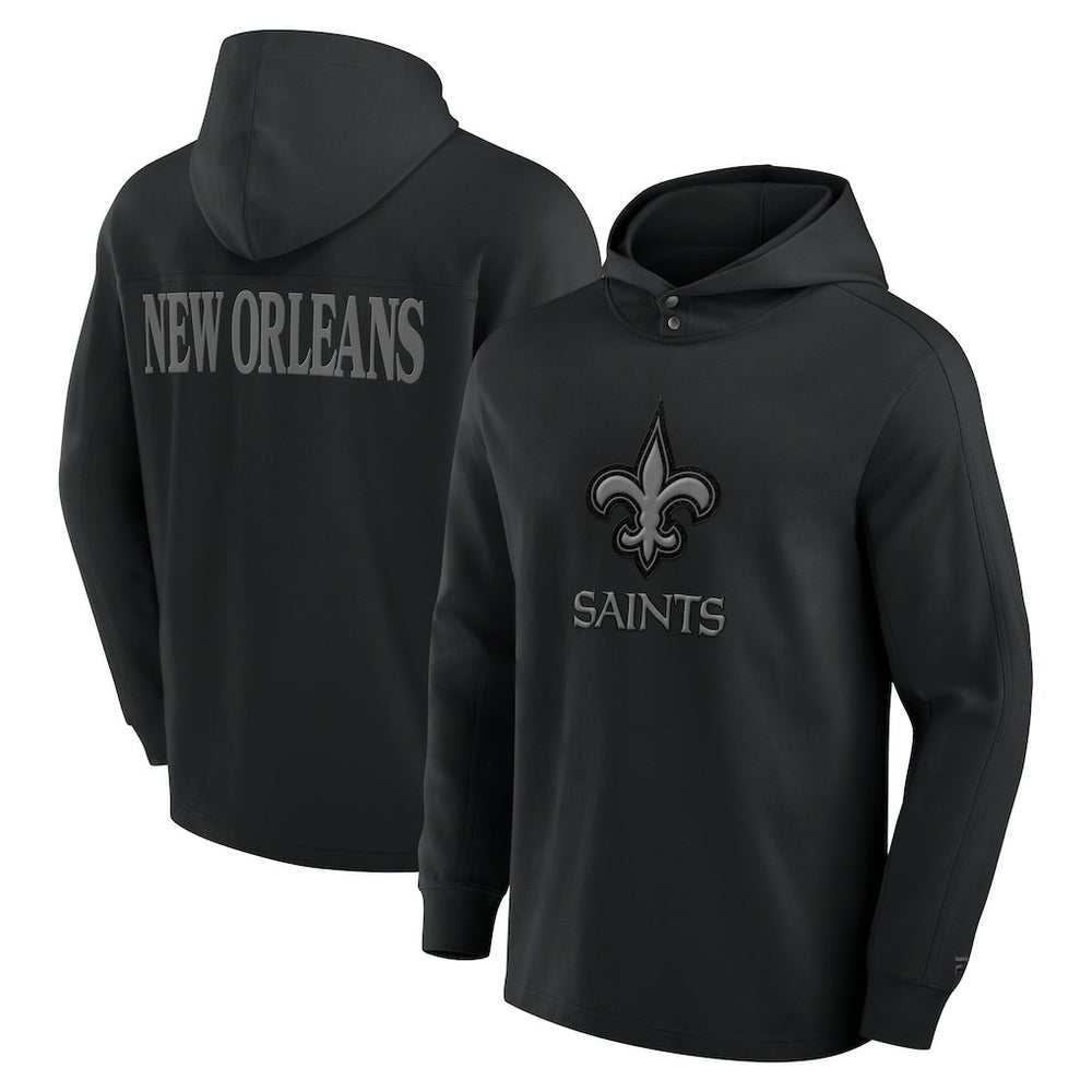 Elements Blaze Tri-Blend Long Sleeve Hoodie T-Shirt - New Orleans Saints
