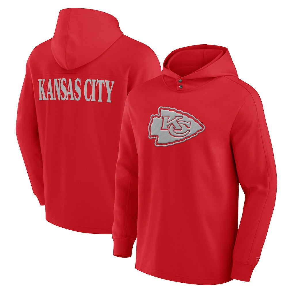 Elements Blaze Tri-Blend Long Sleeve Hoodie T-Shirt - Kansas City Chiefs