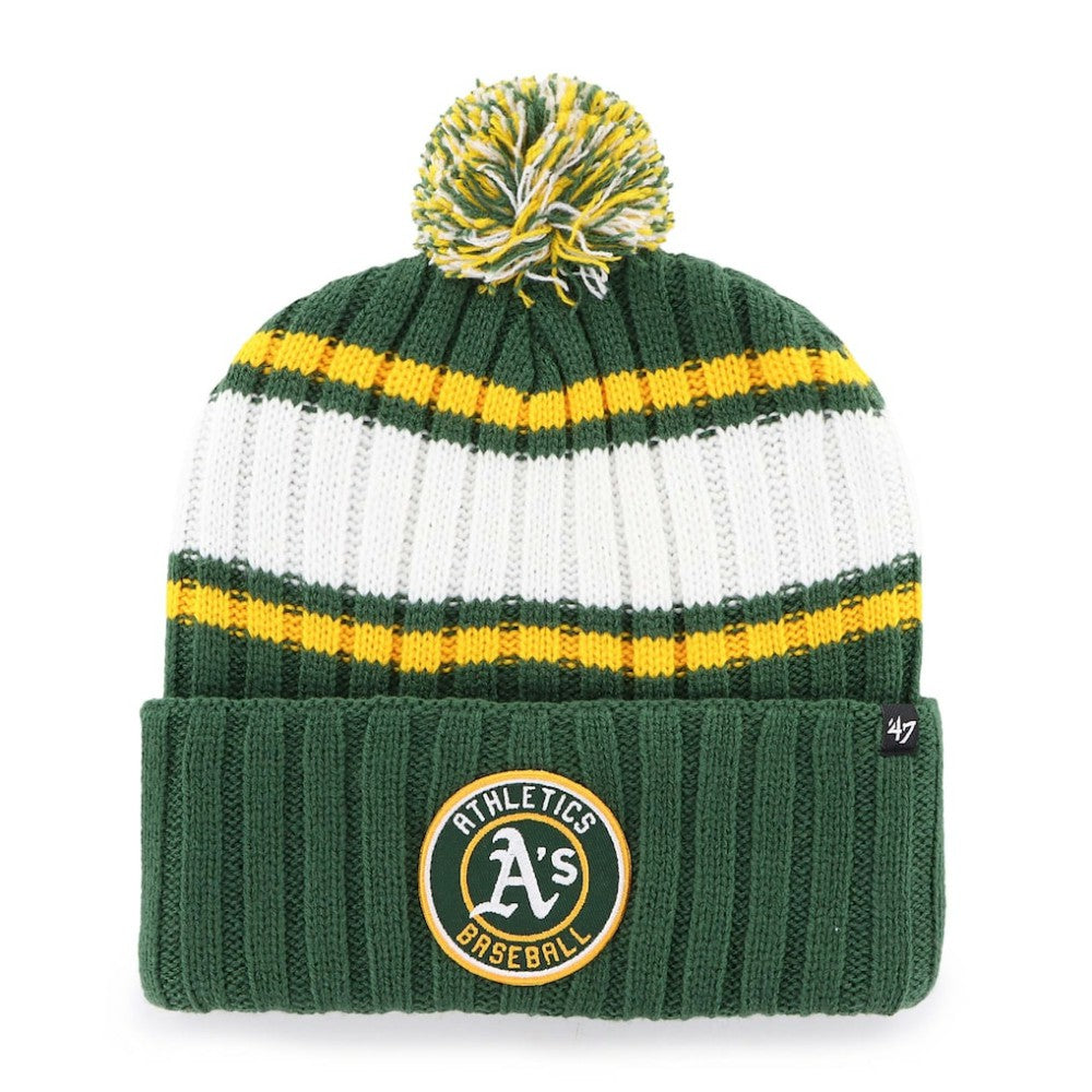MLB Oakland Athletics '47 Plateau Cuffed Knit Hat with Pom