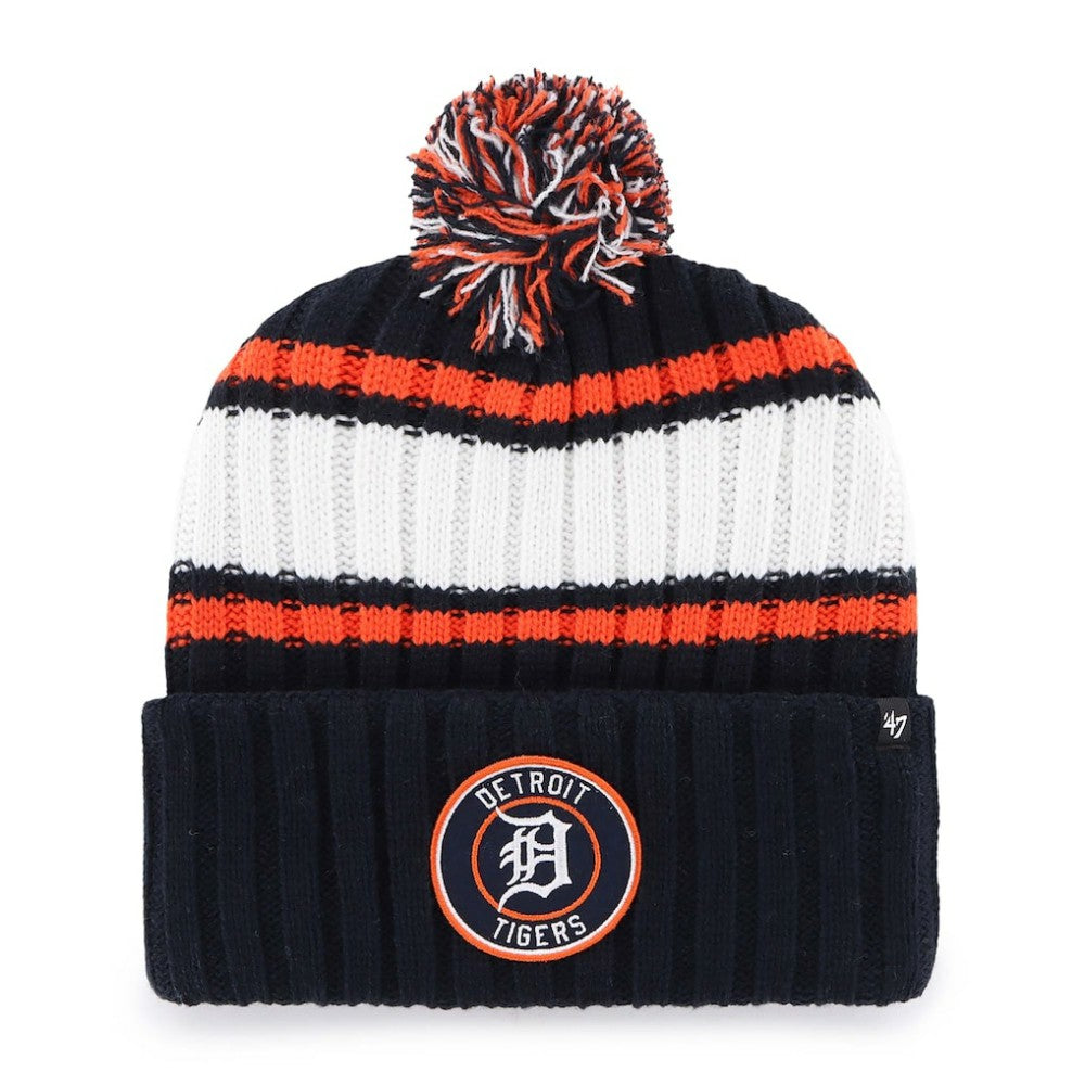 MLB Detroit Tigers '47 Plateau Cuffed Knit Hat with Pom