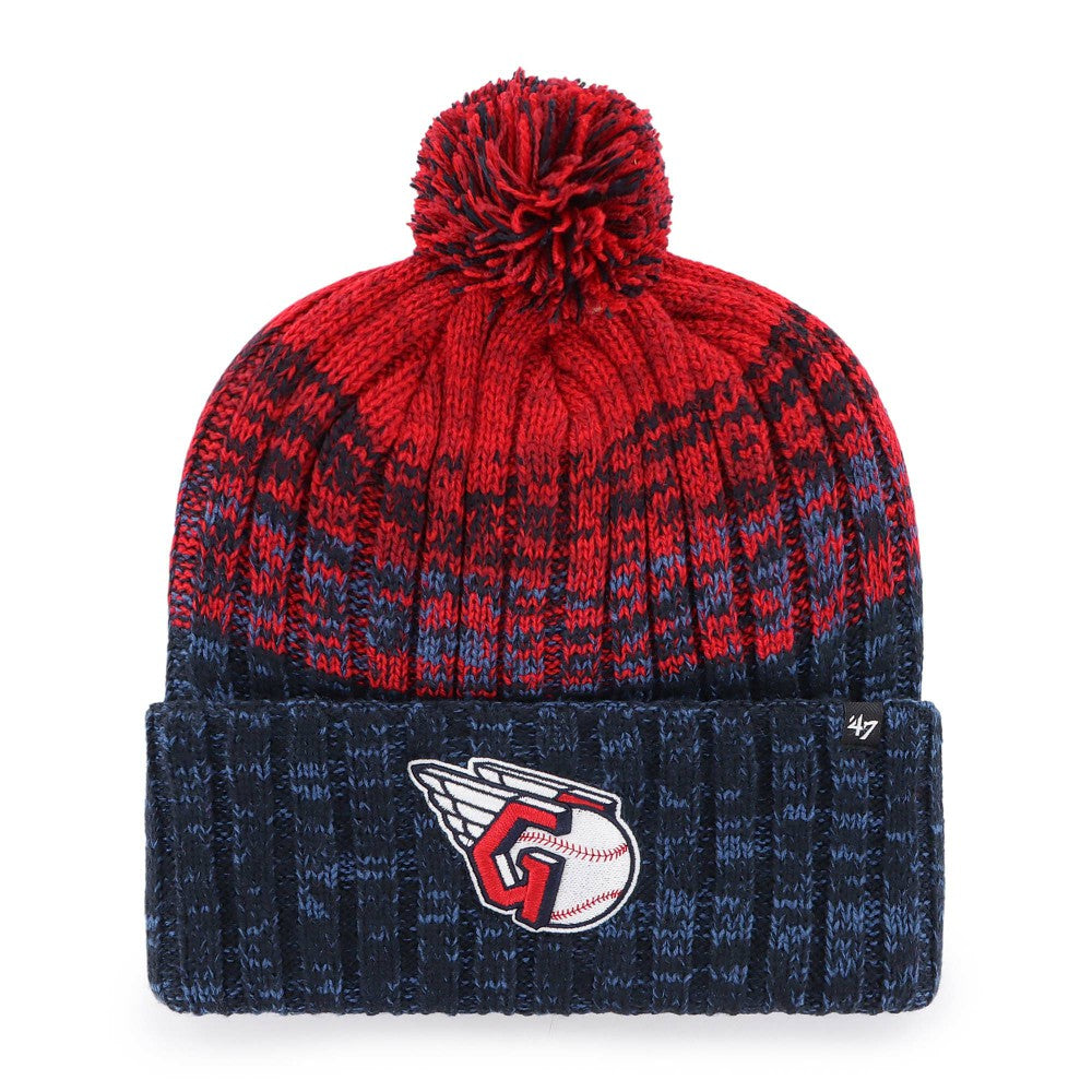 MLB Cleveland Guardians '47 Cascade Cuffed Knit Hat with Pom