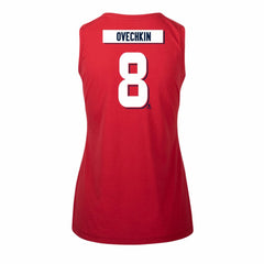 NHL Red Alexander Ovechkin Washington Capitals Levelwear Women's Macy Player Name & Number Tank Top