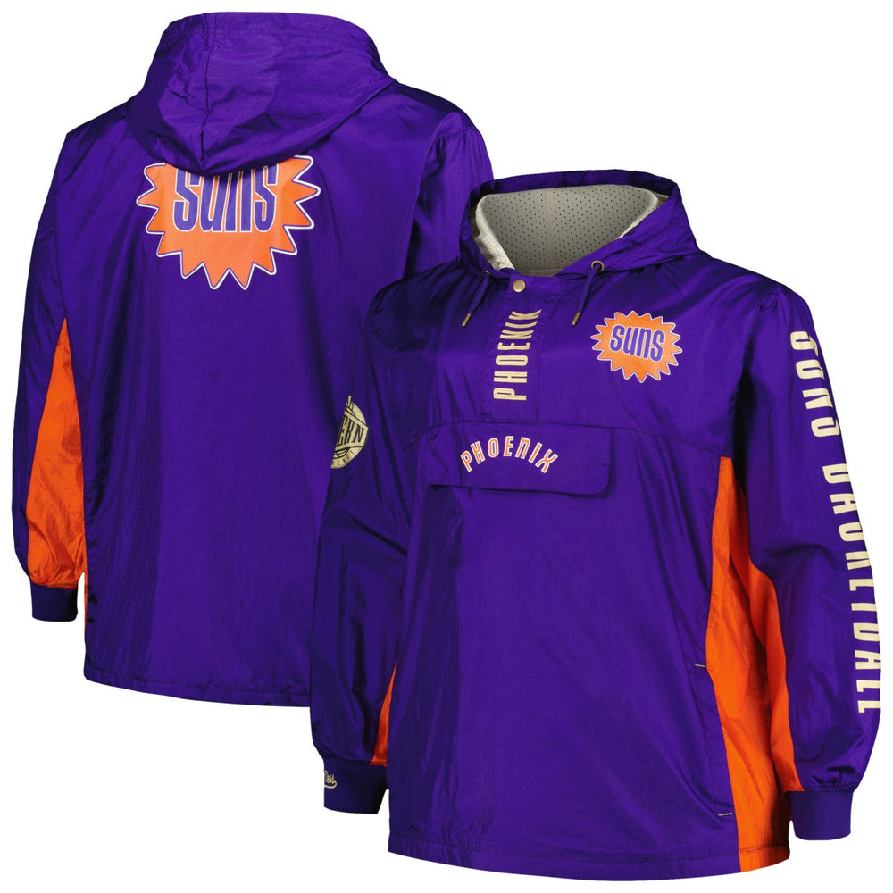 NBA Phoenix Suns Big & Tall Hardwood Classics Team OG 2.0 Anorak Hoodie Quarter-Zip Windbreaker Jacket