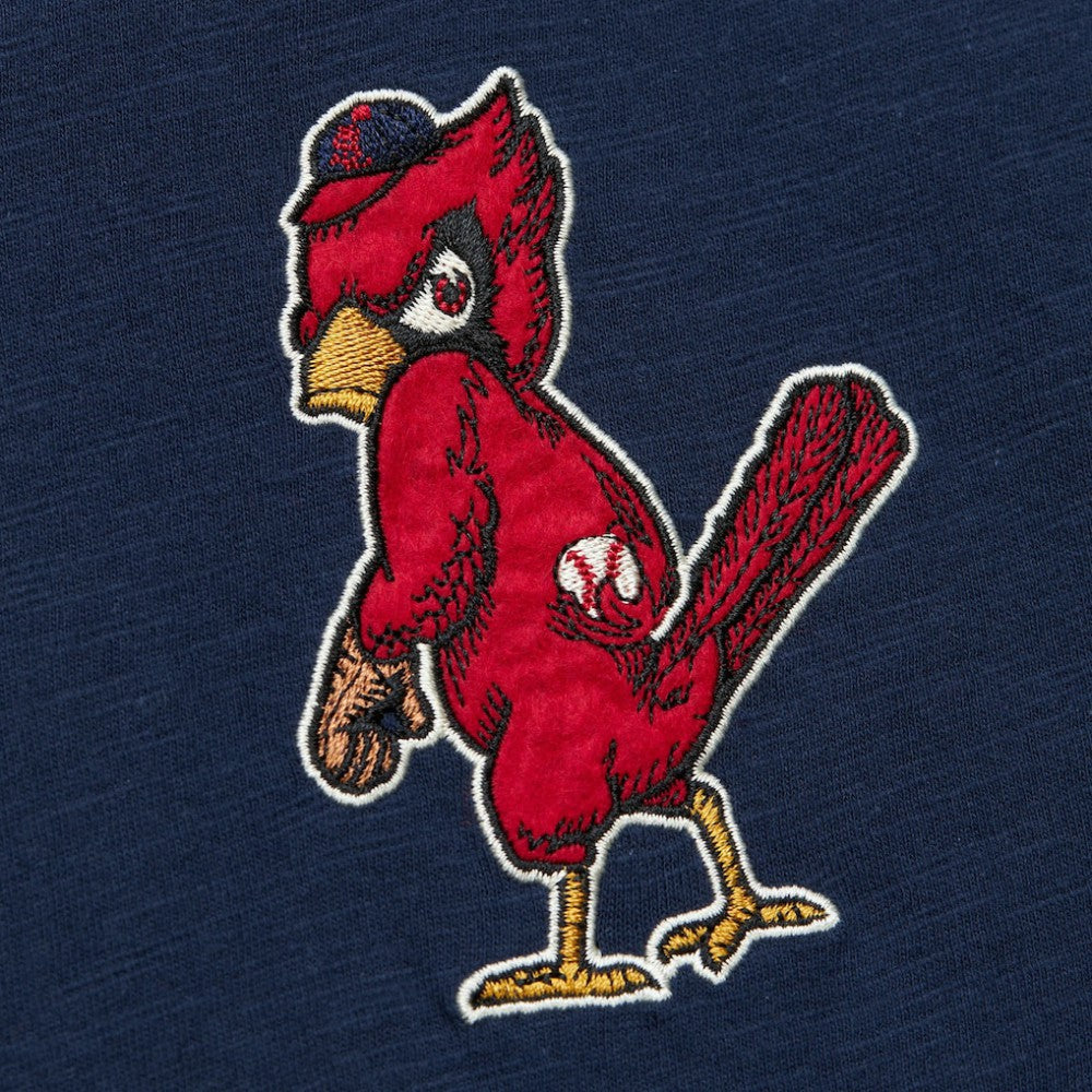 MLB St. Louis Cardinals Mitchell & Ness Cooperstown Collection Legendary Raglan Slub Henley Three-Quarter Sleeve T-Shirt
