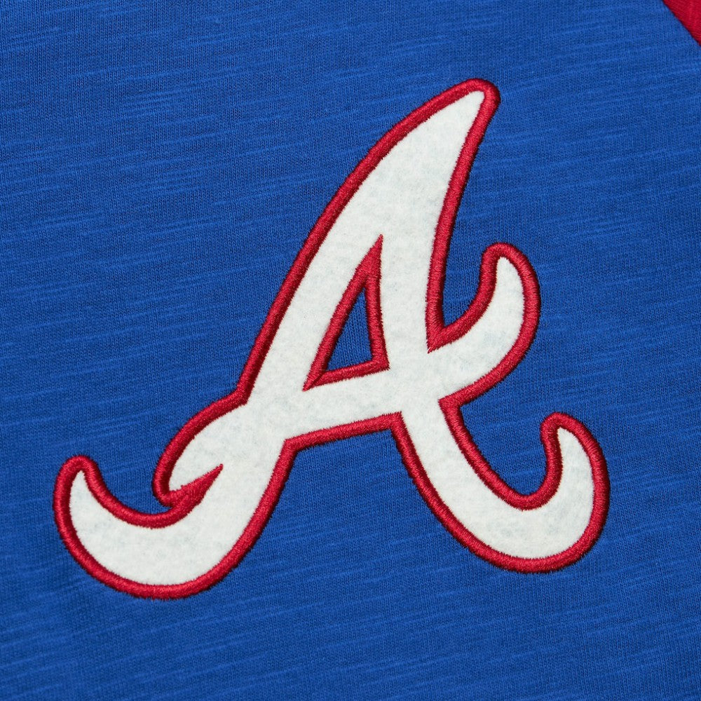 MLB Atlanta Braves Mitchell & Ness Cooperstown Collection Legendary Raglan Slub Henley 3/4-Sleeve T-Shirt