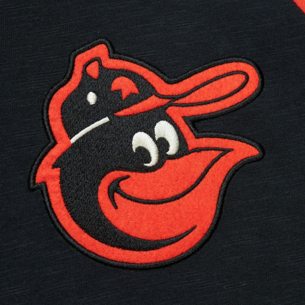 MLB Baltimore Orioles Mitchell & Ness Cooperstown Collection Legendary Raglan Slub Henley 3/4-Sleeve T-Shirt