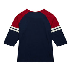 MLB Boston Red Sox Mitchell & Ness Cooperstown Collection Legendary Raglan Slub Henley 3/4-Sleeve T-Shirt