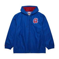 MLB Atlanta Braves Mitchell & Ness Cooperstown Collection Vintage Logo Full-Zip Hoodie Windbreaker Jacket