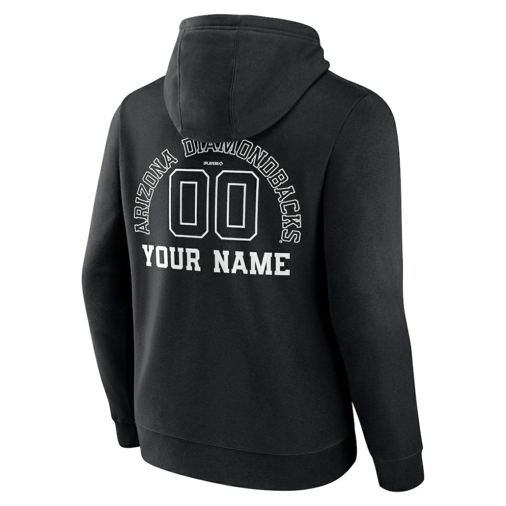MLB Arizona Diamondbacks Monochrome Personalized Name & Number Pullover Hoodie