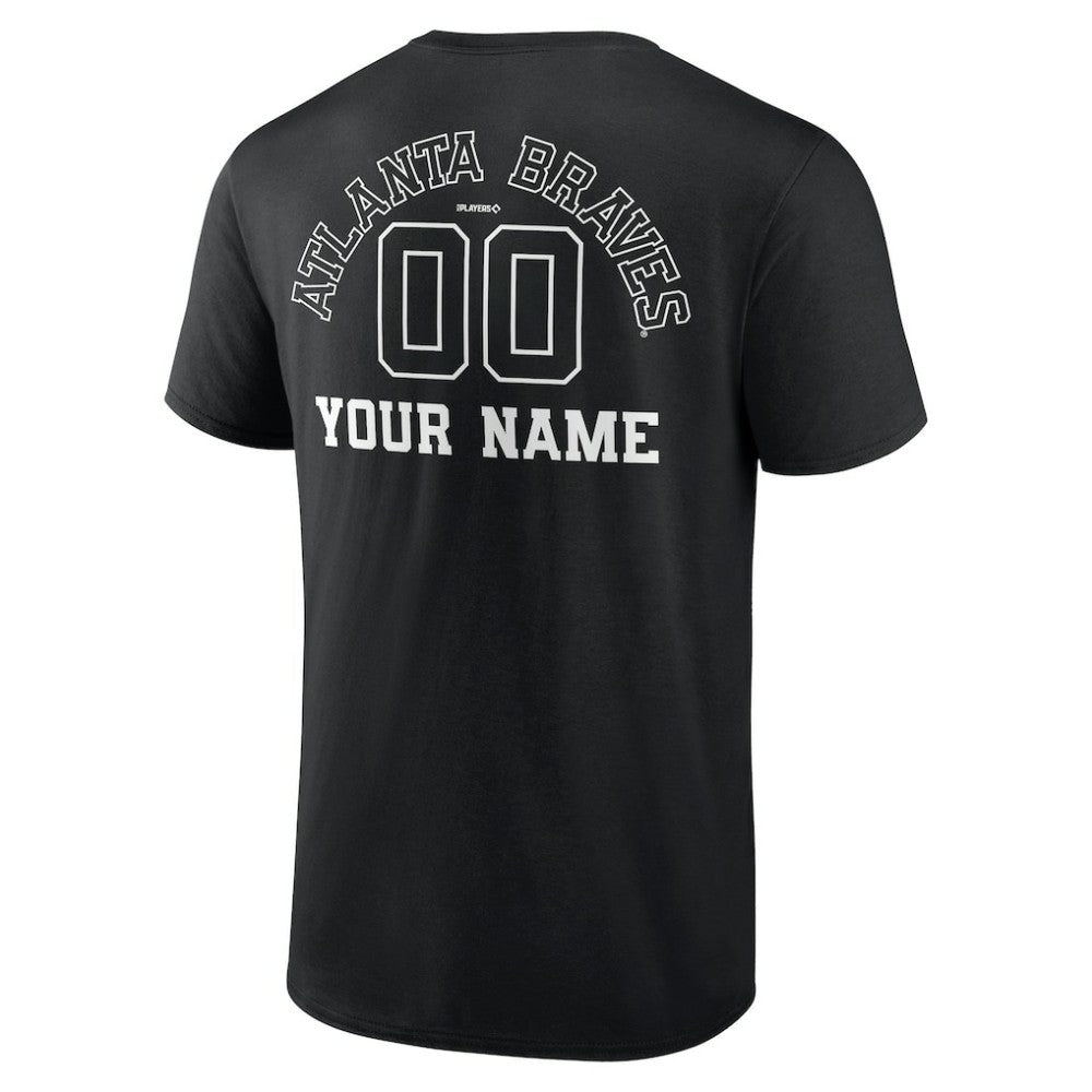 MLB Atlanta Braves Monochrome Personalized Name & Number T-Shirt