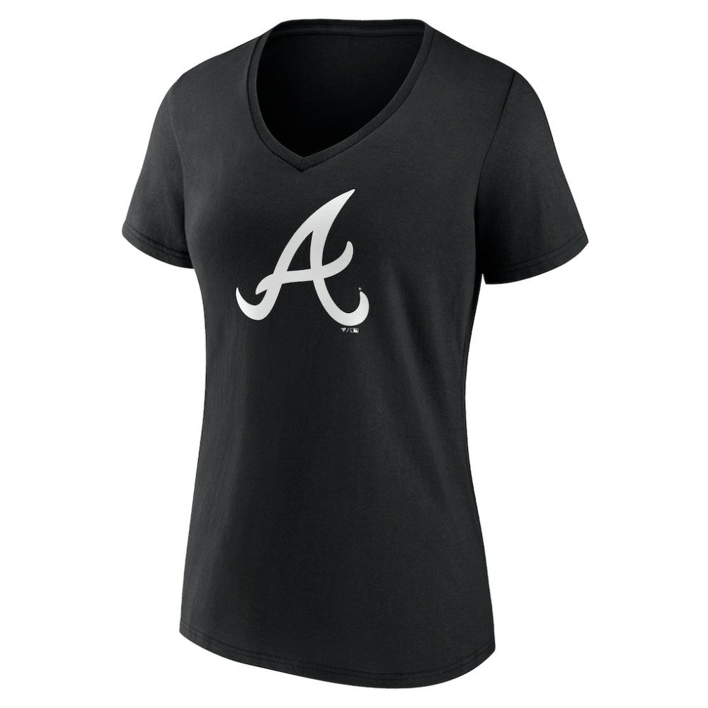 MLB Atlanta Braves Women's Monochrome Personalized Name & Number V-Neck T-Shirt