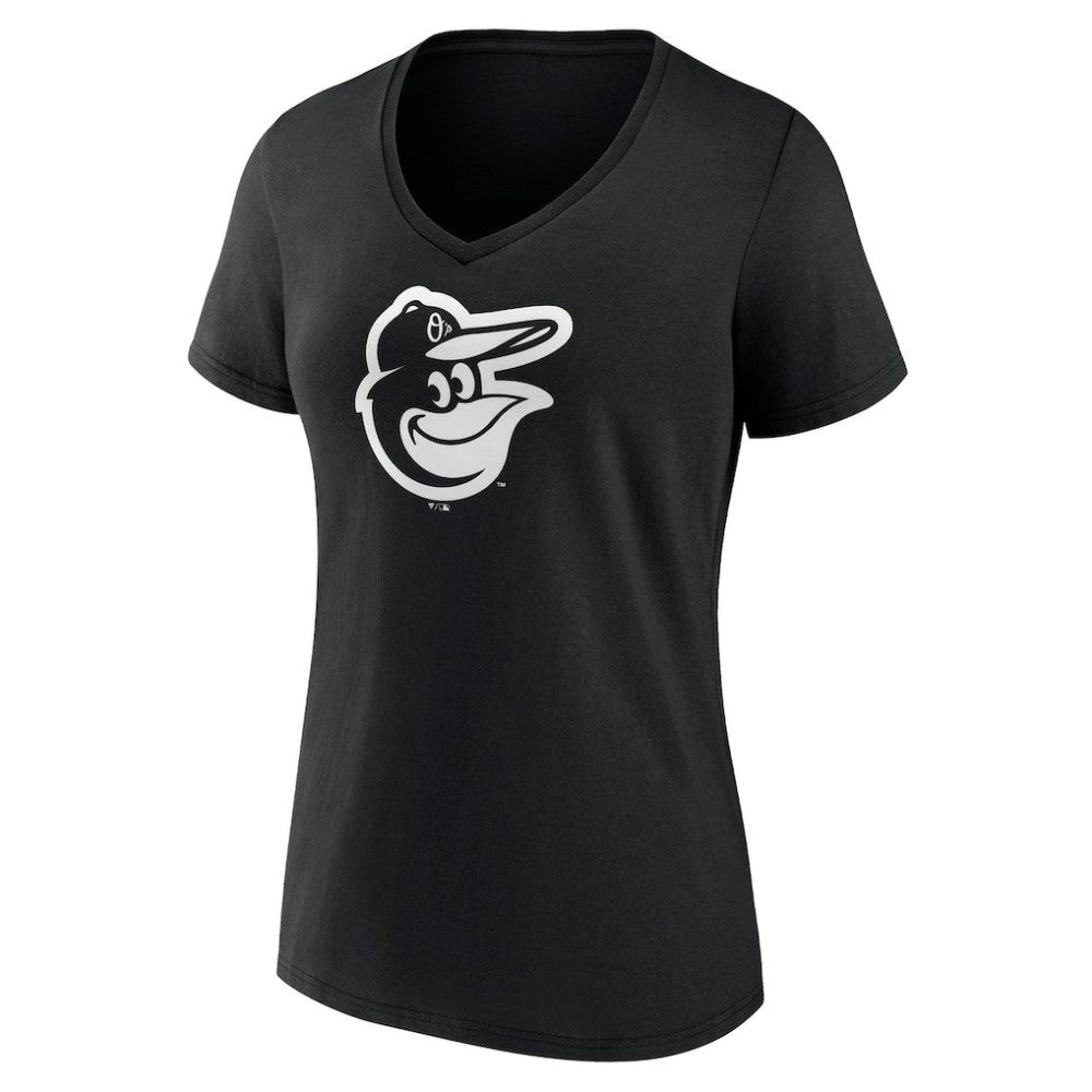 MLB Baltimore Orioles Women's Monochrome Personalized Name & Number V-Neck T-Shirt